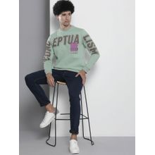 The Indian Garage Co Men Regular Fit Printed Crew Neck Blue Sweatshirt