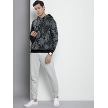 The Indian Garage Co Men Regular Fit Printed Charcoal Hoodie