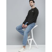 The Indian Garage Co Men Regular Fit Stripes Crew Neck Grey Sweatshirt