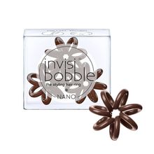Invisibobble Nano Pretzel Brown Hair Styling Ring With Strong Grip-pack Of 3