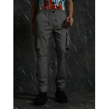 BREAKBOUNCE Grey Cargo Slim Fit Joggers