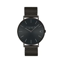 Coach Watches Charles Black Stainless Steel Men Watch Co14602148w
