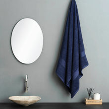 Ddecor Live Beautiful Navy Blue Cotton 500 GSM Bath Towel - Pack of 1
