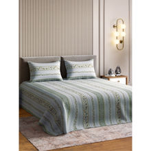 Haus & Kinder Signature 100% Ringspun Cotton King Flat Bedsheet, Jasmine Garland