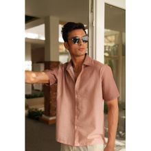 DRAGIT Men Brown Mocha Ombre Half Sleeve Shirt