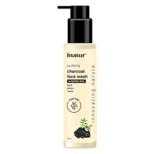 inatur Charcoal Face Wash with Activated Charcoal, Basil & Neem for Deep Cleansing & Purifying
