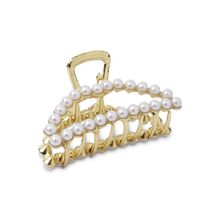 Toniq Stylish Gold Pearl Hair Claw Clip Gift Set -Set Of 2