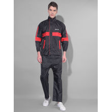 Dollar Red Rainguard Sporty Look Rain Jacket & Trouser With Hood & Pocket (Set of 2)