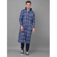 Dollar Blue Rainguard Check Printed Rain Jacket & Trouser With Hood & Pocket (Set of 2)
