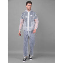 Dollar Off White Rainguard Rain Jacket & Trouser With Adjustable Hood & Pocket (Set of 2)