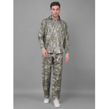 Dollar Olive Rainguard Army Printed Rain Jacket & Trouser With Hood & Pocket (Set of 2)