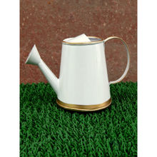 Ecofynd White Small Metal Watering Can