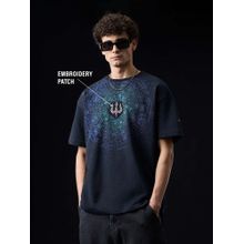 The Souled Store Originals GOTG Legendary Outlaw Oversized Navy Blue T-shirt