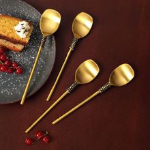 Ellementry Masai Gold Dessert Spoon (Set Of 4)