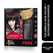 Revlon Colorsilk Hair Color With Keratin - 1n Black + Free Outrageous Shampoo Worth Rs 95/-
