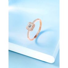 Peora CZ Rose Gold Plated Finger Ring