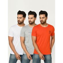 Duke Men Solid Multi-Color Half Sleeves T-Shirts (Pack of 3)