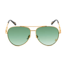 Just Cavalli Shiny Light Gold Alloy Metal Frame and Green Lens Sunglasses (Sjc02960349Sg) (60)