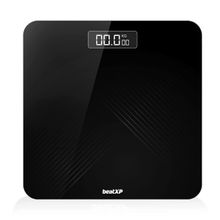 beatXP Gravity Elevate Digital Weight Machine with Thick Tempered Glass Black