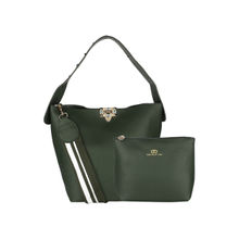 Gio Collection Women's Green Solid Hobo Handbags