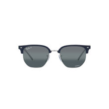 Ray-Ban Blue On Silver Sunglasses (0RB4416-Irregular-Blue Frame-Blue Lens-51: 51 mm)
