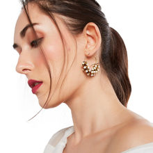 Fida Wedding Ethnic Pearl Hoop Earrings For Women(OSXXPDJE81)