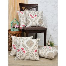 The Home Story Cotton Cushion Covers Autumn Sedum (Pack of 5)