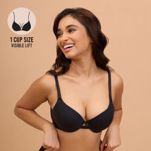 Nykd By Nykaa Breathe Cotton Wired Push Up Bra with Detachable Straps-NYB366-Black