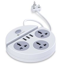 Portronics Power Plate 5 Surge Protector 3AC + 3USB Ports 1500W Power Converter with USB Charger