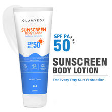 Glamveda Sunscreen SPF 50 PA+++ Body Lotion With Hyaluronic Acid & Niacinamide