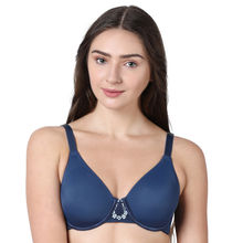 Enamor F039 Spacer Minimizer Full Support Bra - Non-Padded Wired High Coverage - Time Square Navy