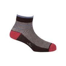 The Tie Hub Herringbone And Houndstooth Black Red And Blue Stripe Ankle Length Socks