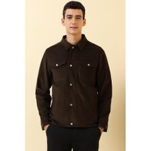 Allen Solly Brown Cotton Full Sleeves Jacket