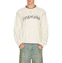 Jaded London Faithless Rib Cross Applique Long Sleeve Tee