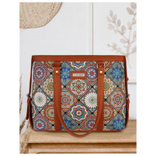 FLYING BERRY Multi Ethnic Graphic Print Handcrafted Vegan Leather Sustainable Shoulder Laptop Bags