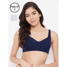 Clovia Cotton Pack of 2 Non-Padded Non-Wired Full Cup Bra (32B)