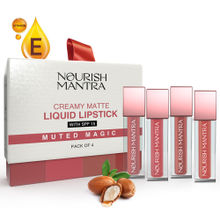 Nourish Mantra Liquid Lipstick Muted Magic Creamy Matte with SPF