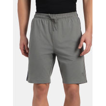 Jockey 9426 Men Super Combed Cotton Rich Shorts - Performance Grey and Navy Moonstruck