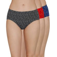 Amante Print Full Coverage Mid Rise Hipster Panty - Multi-Color (Set of 3)