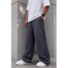 Kvetoo Mens Grey Wide Leg Relaxed Fit Gym Trackpant