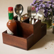The Pitara Project Wooden Condiment Stand (S)
