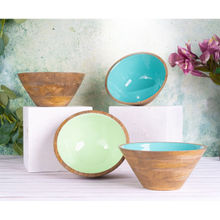 The Pitara Project Serving Bowl Wooden Light Green