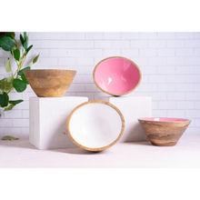 The Pitara Project Serving Bowl Wooden Blush Pink