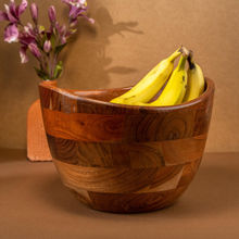 The Pitara Project Serving Bowl Wooden Boat (L)