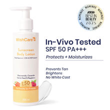 Wishcare Sunscreen Body Lotion SPF 50 Broad Spectrum PA+++ UVA & UVB Protection - Body Sunscreen