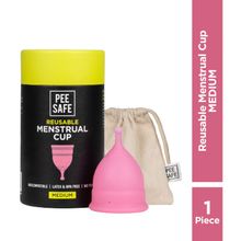Pee Safe Reusable Menstrual Cup (Medium) - No leakage,Rash-Free & Upto 12 Hours protection