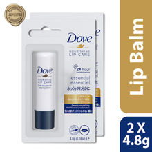 Dove Essential Nourishing Lip Care- Lip Balm- 24 Hours Hydration Pack Off 2