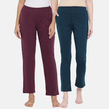 Clovia Cotton Pack of 2 Chic Basic Pyjama - Multi-Color