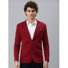SHOWOFF Men Solid Red Single Breasted Blazer