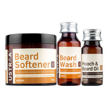 Ustraa Beard Oil Woody & Beard Softener & Beard Wash Woody